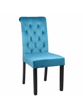 Intrahome ΚΑΡΕΚΛΑ ROCASABLANCABU_DHCASABLANCABIIE .08 K/D ΒΕΛΟΥΔΟ ΤΙΡΚΟΥΑΖ ΜΕ ΞΥΛΙΝΑ ΠΟΔΙΑ 46,5x61,5x100Υ εκ. intraho-1644135