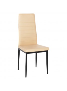 ΚΑΡΕΚΛΑ ΤΡΑΠΕΖΑΡΙΑΣ LADY HM0037.25 ΑΝΟΙΧΤΟ ΚΡΕΜ PU ΣΚΕΛΕΤΟΣ ΜΑΥΡΟΣ ΜΕΤΑΛ. (K/D) 42x44x95Υεκ