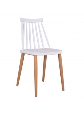 ΚΑΡΕΚΛΑ ΤΡΑΠΕΖΑΡΙΑΣ HM8052.01 VANESSA ΛΕΥΚΗ ΜΕ ΜΕΤΑΛΛΙΚΑ ΠΟΔΙΑ 43x46,5x82 εκ.