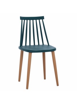 ΚΑΡΕΚΛΑ ΤΡΑΠΕΖΑΡΙΑΣ HM8052.05 VANESSA ΜΠΛΕ ΜΕ ΜΕΤΑΛΛΙΚΑ ΠΟΔΙΑ 43x41x82,5 εκ.