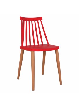 ΚΑΡΕΚΛΑ ΤΡΑΠΕΖΑΡΙΑΣ HM8052.07 VANESSA ΚΟΚΚΙΝΗ ΜΕ ΜΕΤΑΛΛΙΚΑ ΠΟΔΙΑ 42,5x47x81,5 εκ.