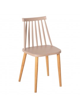 ΚΑΡΕΚΛΑ ΤΡΑΠΕΖΑΡΙΑΣ HM8052.25 VANESSA ΚΑΠΟΥΤΣΙΝΟ ΜΕ ΜΕΤΑΛΛΙΚΑ ΠΟΔΙΑ 42,5x44x81Υ εκ.