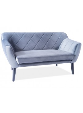 SOFA KARO 2 VELVET SZARY BLUVEL 14 / BUK DIOMMI-80-2889