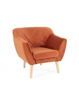 FOTEL KARO 1 VELVET CYNAMON BLUVEL 4215 / BUK DIOMMI-80-2818