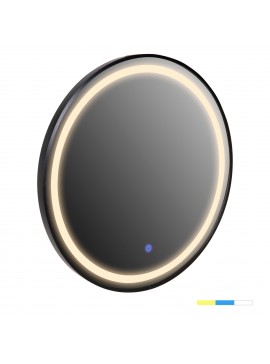 Intrahome ΚΑΘΡΕΠΤΗΣ ΤΟΙΧΟΥ ΣΤΡΟΓΓΥΛΟΣ .01 ΑΛΟΥΜΙΝΙΟ ΣΕ ΜΑΥΡΟ-ΦΩΤΙΣΜΟΣ UPINGTON Φ60x3εκ. intraho-6219822