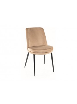 KRZESŁO KAYLA VELVET CZARNY STELAŻ / BEŻ  BLUVEL 28 DIOMMI-80-2776