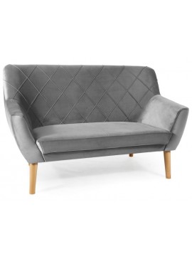 SOFA KIER 2 VELVET SZARY BLUVEL 14 / BUK DIOMMI-80-2777