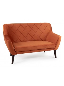 SOFA KIER 2 VELVET CYNAMON BLUVEL 4215 / WENGE DIOMMI-80-2840