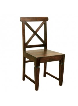 WOODWELL KIKA Καρέκλα Τραπεζαρίας Κουζίνας - Ξύλο Sheesham Καρυδί 46x50x94cm ΕΣ331