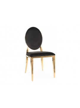 KRZESŁO KING VELVET ZŁOTY STELAŻ/CZARNY BLUVEL 19 DIOMMI-80-3287
