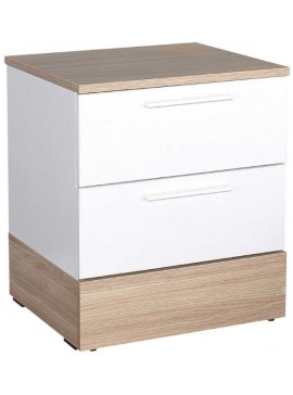 Lh-homefurniture Κομοδίνο Base Λευκό 45x52x40cm AD_KMD-820-MB-1