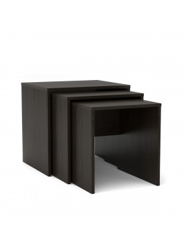 SELENA Ζιγκόν σετ 3 τεμ. τραπεζάκι σαλονιού 52x45x50cm Wenge  KO-SELENA3VEGE