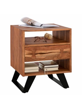 ΚΟΜΟΔΙΝΟ FANSI ΑΠΟ ΜΑΣΙΦ ΞΥΛΟ ΑΚΑΚΙΑΣ HM8473.11 45x35x57Y εκ.