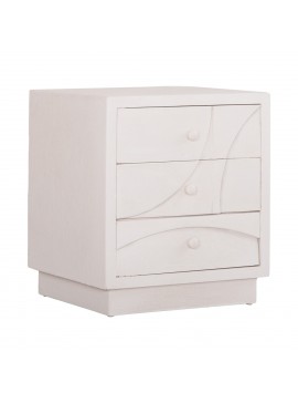 ΚΟΜΟΔΙΝΟ ΣΕΙΡΑ SANTORINI HM18047 MDF ΣΕ ΥΠΟΛΕΥΚΟ ΧΡΩΜΑ-3 ΣΥΡΤΑΡIA 48x38x55,5Υεκ.