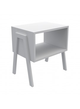 ΚΟΜΟΔΙΝΟ JAKE HM18182.01 ΜΕΛΑΜΙΝΗ ΣΕ ΛΕΥΚΟ 48x35x49Υεκ.