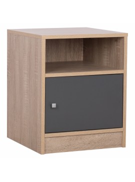 ΚΟΜΟΔΙΝΟ ΜΕΛΑΜΙΝΗΣ MALORY SONAMA-ΓΚΡΙ 40x40x50Yεκ.HM2205.04