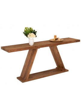 Intrahome ΚΟΝΣΟΛΑ ΑΠΟ ΞΥΛΟ ΤΕΑΚ ΦΥΣΙΚΟ ΧΡΩΜΑ 220x50x90Υεκ. intraho-1646107