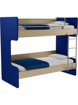 Παιδικό Κρεβάτι Κουκέτα Salvadora Μπλε, για Στρώμα 90x190 εκ. Genom2240000202
