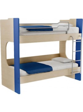Παιδικό Κρεβάτι Κουκέτα Santella Μπλε, για Στρώμα 90x190 εκ. Genom2240000208