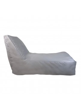 Tesias Πουφ Ξαπλώστρα Γκρί καραβόπανο 140x65x80cm-Tesias  TES-1400