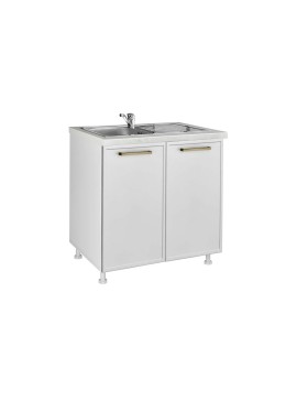 MATIS Επιδαπέδιο ντουλάπι νεροχύτη κουζίνας Alba D80S Λευκό 80x60x85εκ. MATISKD80S77