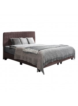 ΚΡEΒΑΤΙ ΔΙΠΛΟ LUTHER HM717.02 ΥΦΑΣΜΑ TEDDY ΚΑΦΕ--ΓΙΑ ΣΤΡΩΜΑ 160x200εκ.