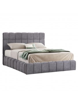 Intrahome ΚΡΕΒΑΤΙ RCASABLANCAMON ΜΕ ΑΠΟΘΗΚΕΥΤΙΚΟ ΧΩΡΟ .10 ΥΦΑΣΜΑ ΜΠΟΥΚΛΕ ΣΚΟΥΡΟ ΓΚΡΙ-ΣΤΡΩΜΑ 160x200εκ intraho-1723035