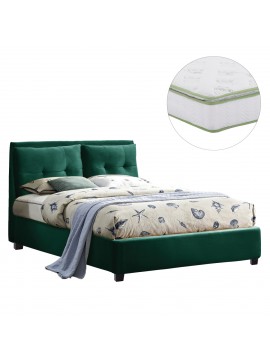 ΚΡΕΒΑΤΙ ΜΕ ΣΤΡΩΜΑ BILLIE HM21284.06 ΚΥΠΑΡΙΣΣΙ ΒΕΛΟΥΔΟ--ΓΙΑ 160x200εκ