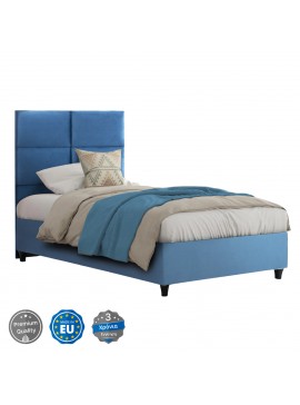 ΚΡΕΒΑΤΙ MILO ΜΠΛΕ ΒΕΛΟΥΔΟ HM652.09 ΓΙΑ ΣΤΡΩΜΑ 90x200 εκ.