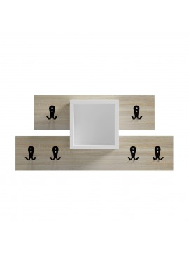 ΚΡΕΜΑΣΤΡΑ ΕΙΣΟΔΟΥ & ΡΑΦΙ SLOT HM18077.01 ΜΕΛΑΜΙΝΗ SONAMA-ΛΕΥΚΟ 69x12x32Υεκ