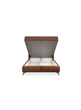 MATIS Κρεβάτι με αποθηκευτικό χώρο και στρώμα με ανεξάρτητα ελατήρια Eden κονιάκ 140×200 MATISE67278651