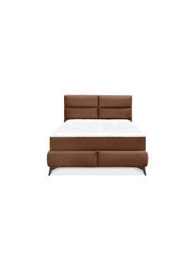 MATIS Κρεβάτι με αποθηκευτικό χώρο και στρώμα με ανεξάρτητα ελατήρια Eden κονιάκ 140×200 MATISE67278650