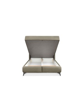 MATIS Κρεβάτι με αποθηκευτικό χώρο και στρώμα με ανεξάρτητα ελατήρια Eden μπεζ 140×200 MATISE67278641