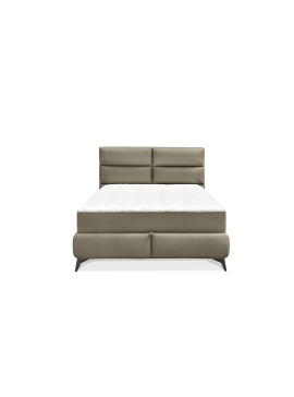 MATIS Κρεβάτι με αποθηκευτικό χώρο και στρώμα με ανεξάρτητα ελατήρια Eden μπεζ 140×200 MATISE67278640