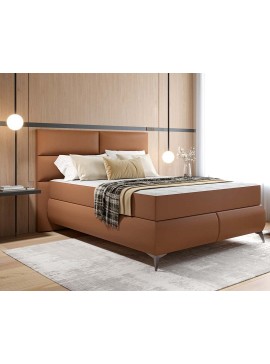 MATIS Κρεβάτι με αποθηκευτικό χώρο και στρώμα με ανεξάρτητα ελατήρια Eden μπεζ 140×200 MATISE67278642