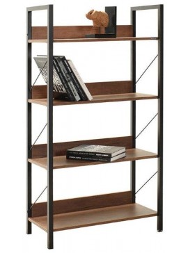 Lh-homefurniture Βιβλιοθήκη Connect Καρυδιά 73x136x35cm AD_KTP-840-OO-1