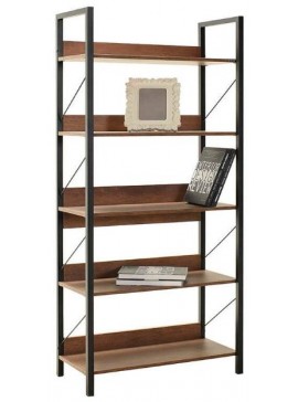 Lh-homefurniture Βιβλιοθήκη Connect Καρυδιά  73x172x35cm AD_KTP-850-OO-1