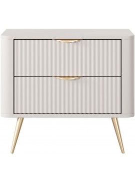 Lh-homefurniture Κομοδίνο Lante Μπεζ 63x55x38cm L_Lante_11_Bz