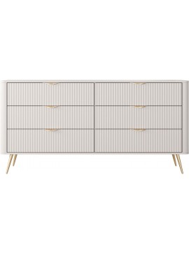 Lh-homefurniture Συρταριέρα Lante μπεζ 163x81x38cm L_LNT_37_bz