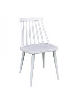 WOODWELL LAVIDA Καρέκλα Τραπεζαρίας Κουζίνας, Μέταλλο Βαφή Λευκό PP Άσπρο 43x48x77cm ΕΜ139,11