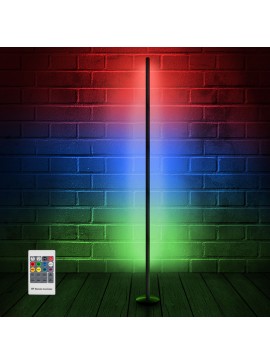 Φωτιστικό Δαπέδου RGB LED IP65 20W 400Lm Μαύρο Φ18x200cm LED-19FRGB