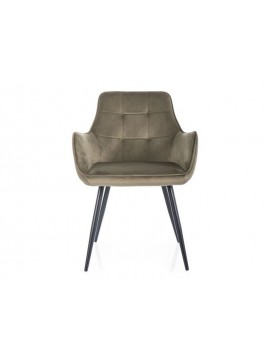 KRZESŁO LEMON VELVET CZARNY STELAŻ/OLIWKA BLUVEL 77 DIOMMI-80-3661