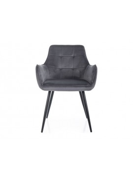 KRZESŁO LEMON VELVET CZARNY STELAŻ/SZARY BLUVEL 14 DIOMMI-80-3682