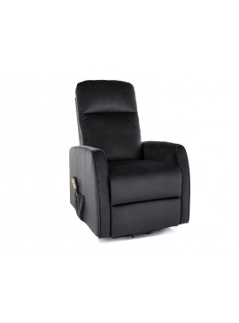 FOTEL ROZKŁADANY LETO (FUNKCJA PIONIZACJI) VELVET CZARNY BLUVEL 19 DIOMMI-80-3735