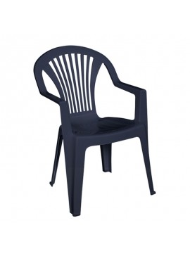 WOODWELL LIDO Πολυθρόνα Τραπεζαρίας Κήπου - Βεράντας Στοιβαζόμενη, PP Απόχρωση Ανθρακί 58x57x81cm Ε327,2