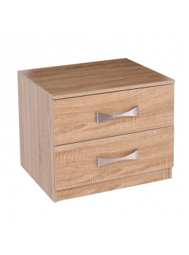 WOODWELL ΕΜ365,2LIFE Κομοδίνο με 2 Συρτάρια, Απόχρωση Sonoma 48x40x39cm ΕΜ365,2