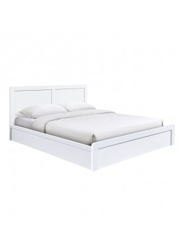 WOODWELL CALIBER Κρεβάτι Διπλό για Στρώμα 150x200cm, Απόχρωση Άσπρο  158x210x100cm Ε73862,1