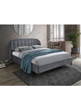 Επενδυμένο κρεβάτι Liguria 160x200 με βελούδο σε χρώμα Γκρι DIOMMI LIGURIAV160SZCBR DIOMMI80-2145