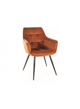 KRZESŁO LILIA VELVET CZARNY STELAŻ/CYNAMON BLUVEL 4215 DIOMMI-80-2951