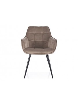 KRZESŁO LILIA VELVET CZARNY STELAŻ/C. BEŻ 40 DIOMMI-80-3701